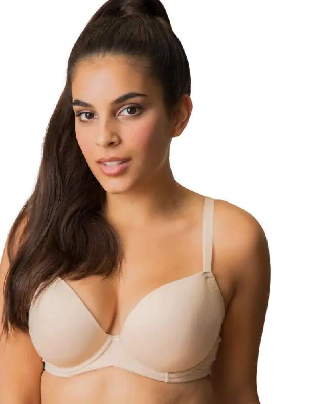 Definitions Plunge T-Shirt Bra In Natural - Pour Moi