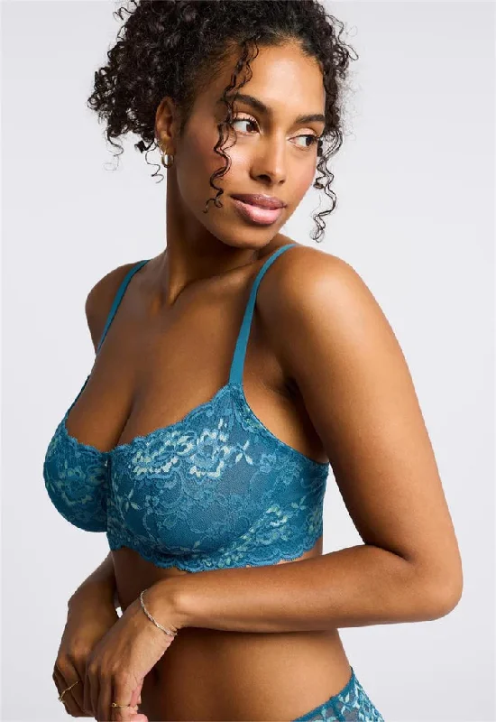 Flirt Demi Lace Bra In Surf & Mint - Montelle Flirt Demi Lace Bra In Surf & Mint - Montelle