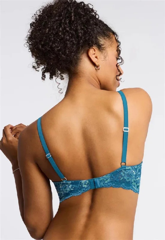 Flirt Demi Lace Bra In Surf & Mint - Montelle Flirt Demi Lace Bra In Surf & Mint - Montelle