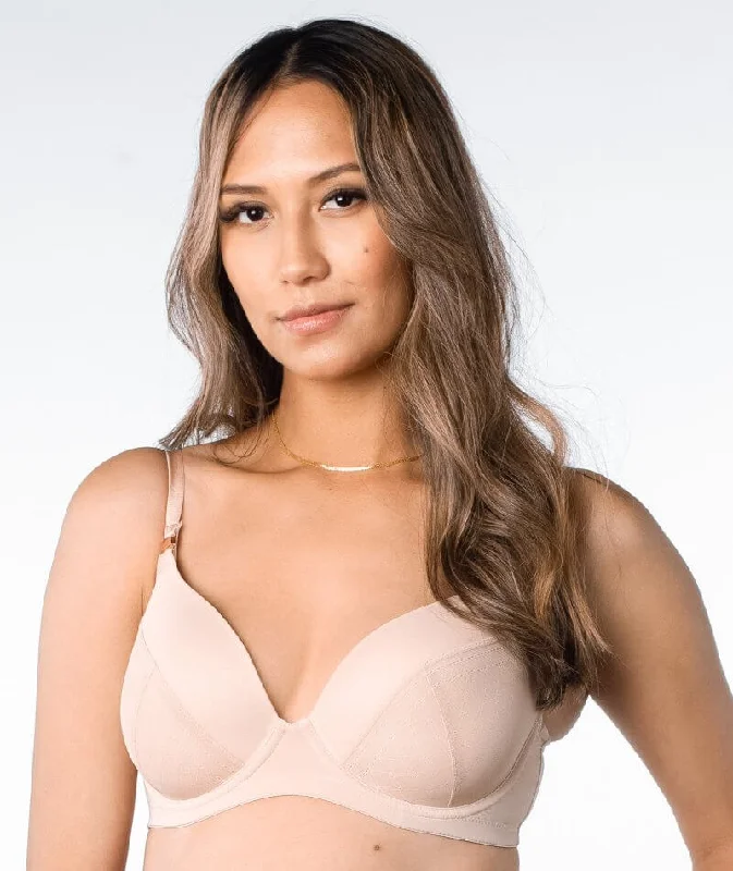 Hotmilk Lunar Eclipse Plunge Contour Nursing Bra - Naked