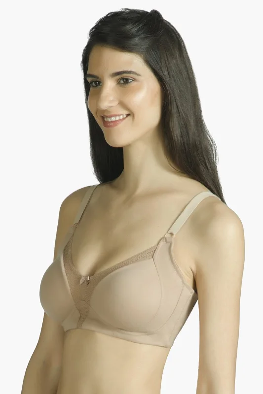 Minimiser Non-Padded Non-Wired Bra - Sandalwood