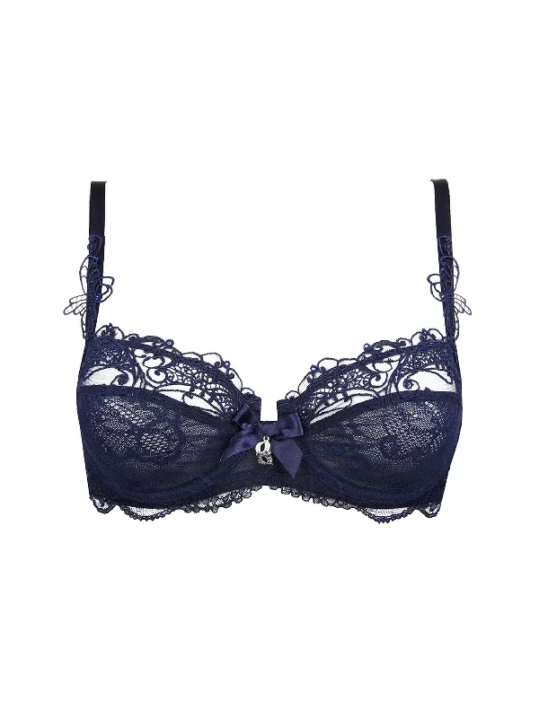 Soir De Venise Demi Cup Bra In Bleu Venise - Lise Charmel Soir De Venise Demi Cup Bra In Bleu Venise - Lise Charmel