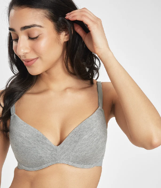 The All-Day No-Wire Push-Up: Heather Gray The All-Day No-Wire Push-Up: Heather Gray