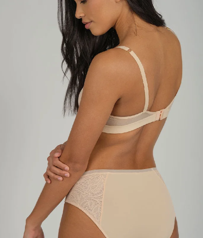 The Deep V No-Wire Push-Up: Toasted Almond The Deep V No-Wire Push-Up: Toasted Almond