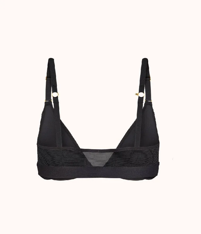 The Front Close No-Wire Bra: Jet Black The Front Close No-Wire Bra: Jet Black