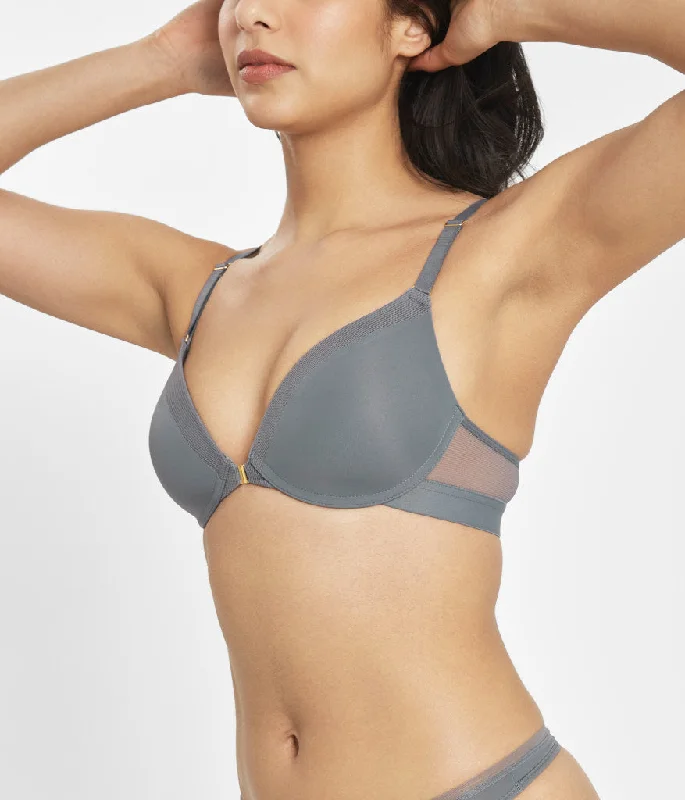 The Front Close No-Wire Bra: Smoke The Front Close No-Wire Bra: Smoke
