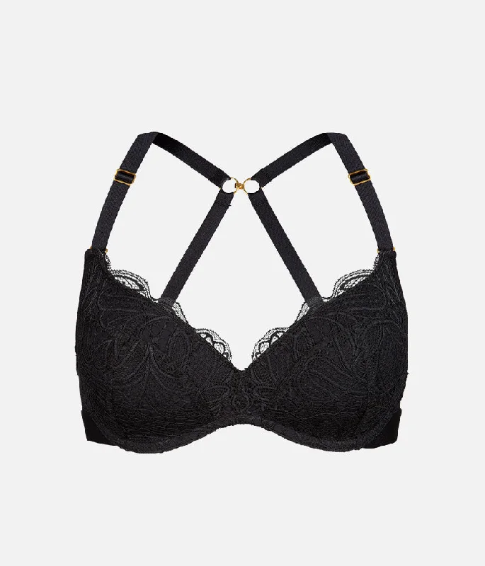 The Lace No-Wire Push-Up: Jet Black The Lace No-Wire Push-Up: Jet Black