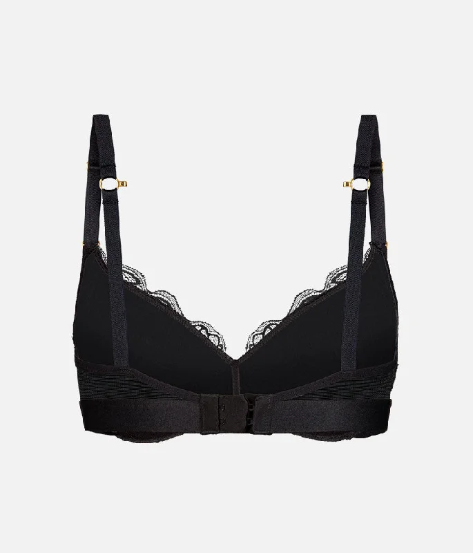 The Lace No-Wire Push-Up: Jet Black The Lace No-Wire Push-Up: Jet Black