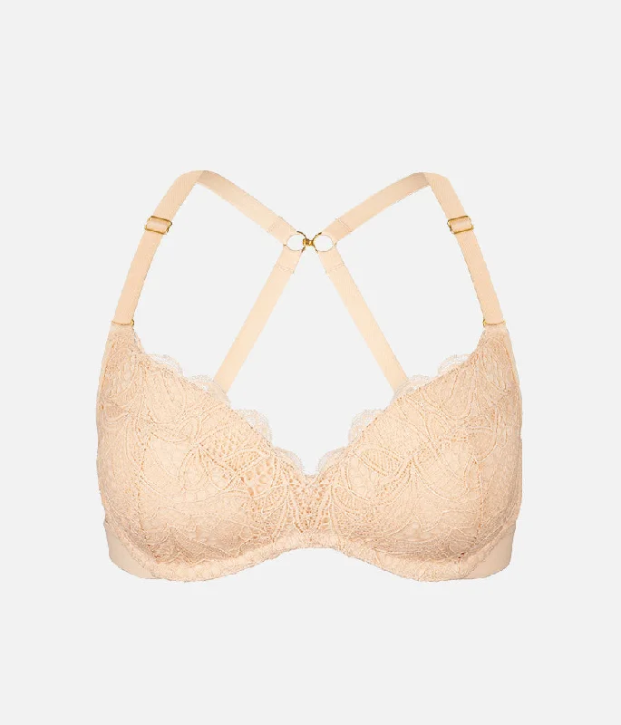The Lace No-Wire Push-Up: Toasted Almond The Lace No-Wire Push-Up: Toasted Almond