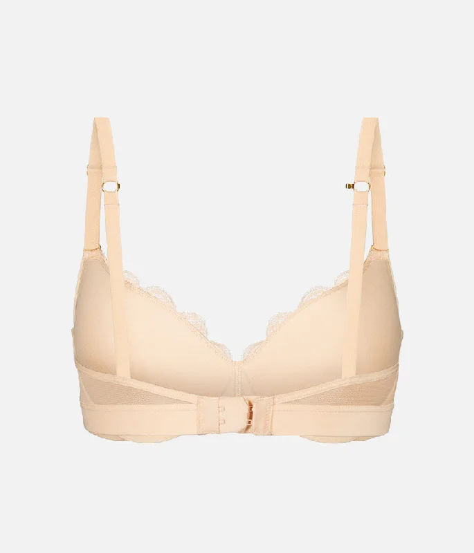 The Lace No-Wire Push-Up: Toasted Almond The Lace No-Wire Push-Up: Toasted Almond