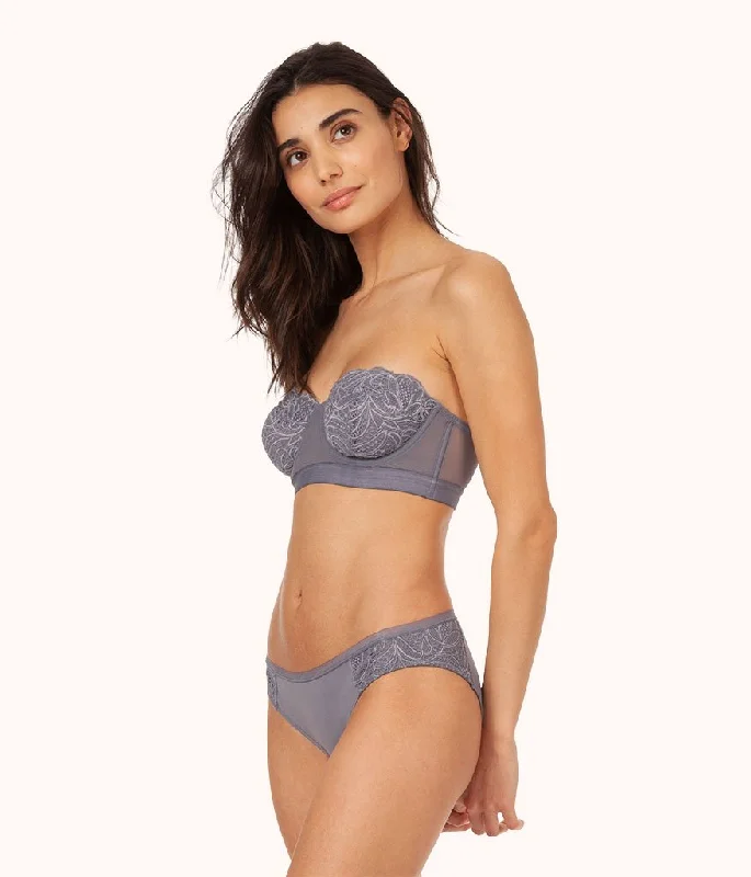 The Lace Strapless Bra Trio: Smoke/Jet Black/Toasted Almond The Lace Strapless Bra Trio: Smoke/Jet Black/Toasted Almond