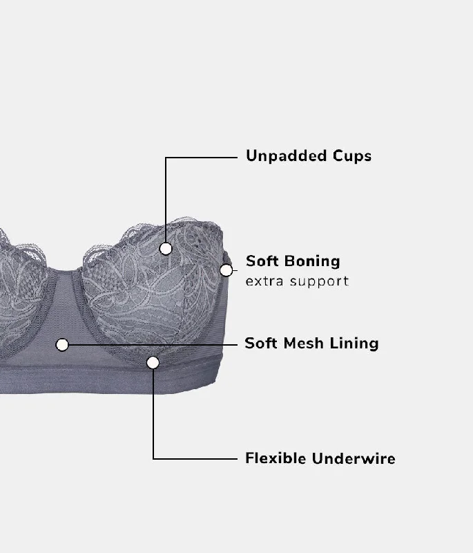 The Lace Strapless: Smoke The Lace Strapless: Smoke