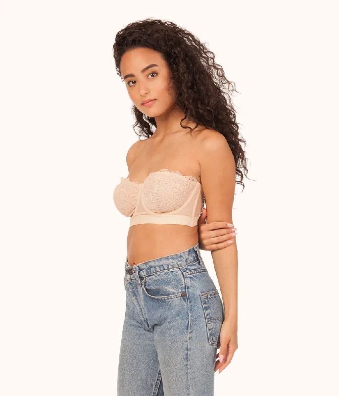 The Lace Strapless: Toasted Almond The Lace Strapless: Toasted Almond