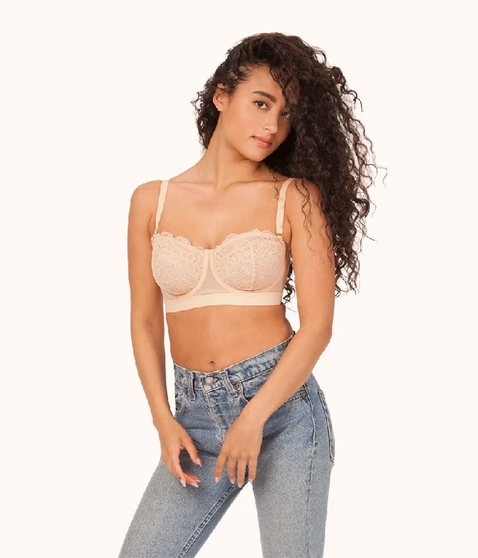 The Lace Strapless: Toasted Almond The Lace Strapless: Toasted Almond