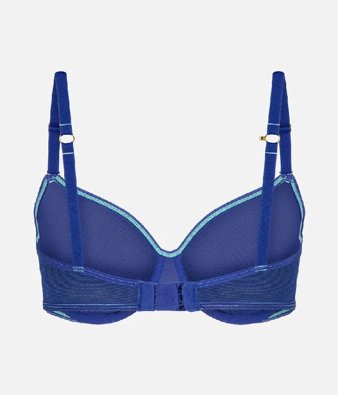 The Mesh Unlined Bra: Cobalt Blue/Aqua The Mesh Unlined Bra: Cobalt Blue/Aqua