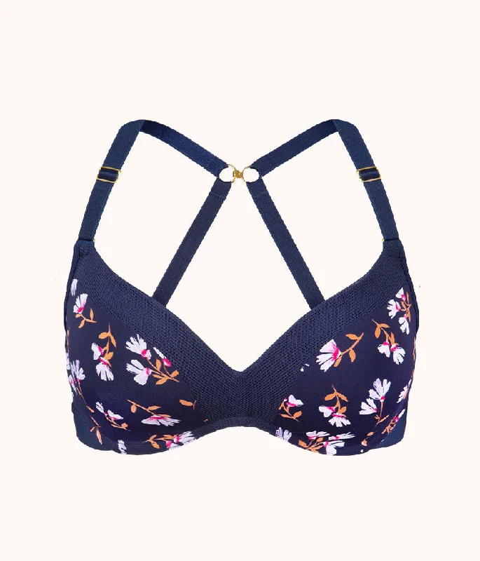The No-Wire Push-Up: Navy Daisy The No-Wire Push-Up: Navy Daisy