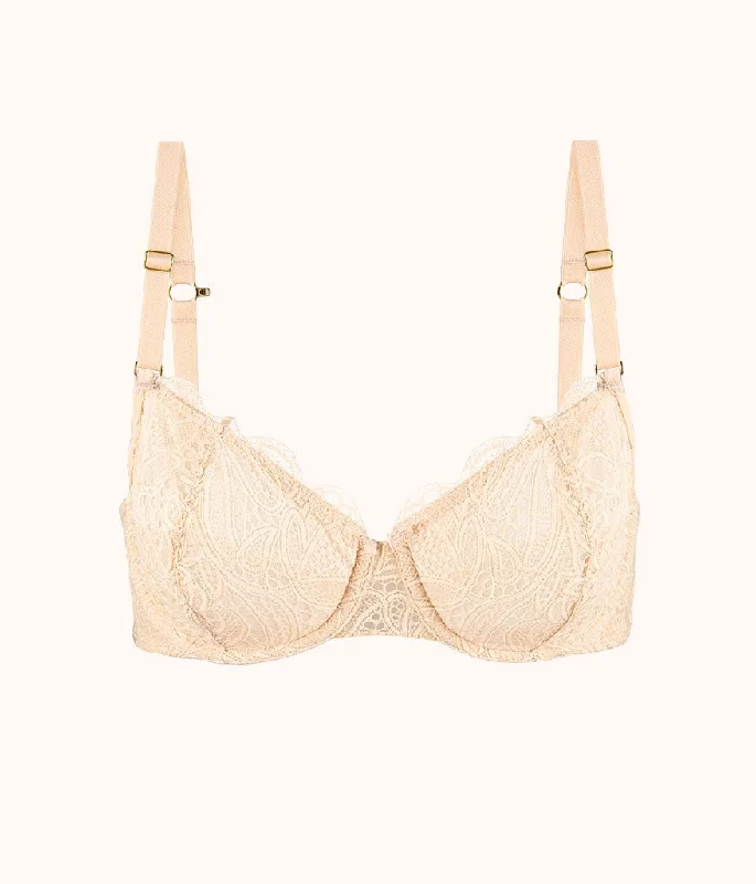 The Unlined Lace Bra: Toasted Almond