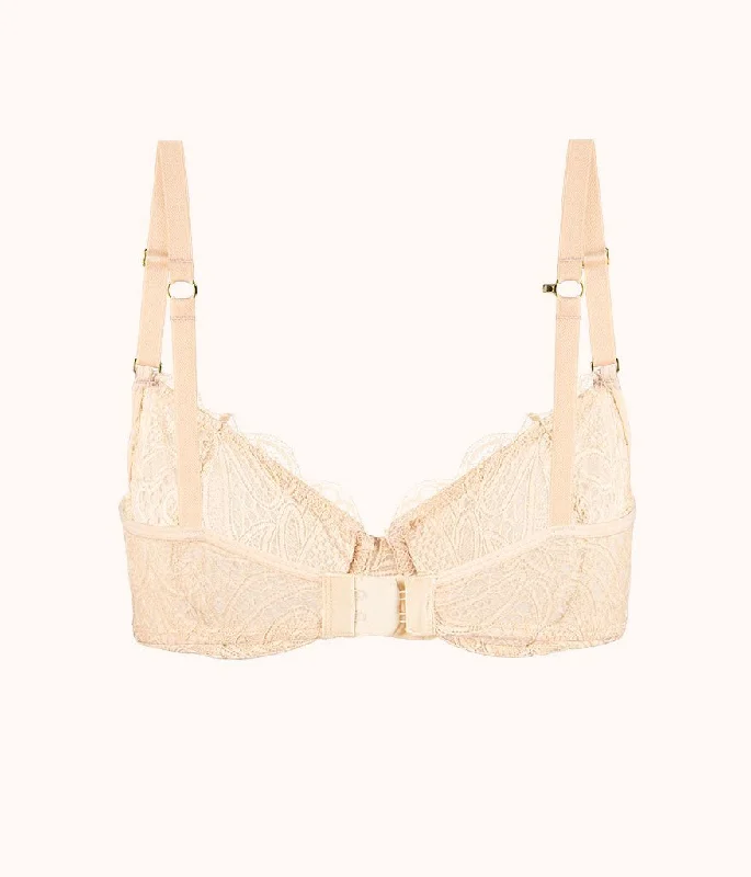 The Unlined Lace Bra: Toasted Almond