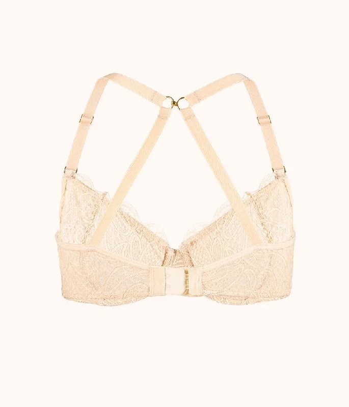 The Unlined Lace Bra: Toasted Almond