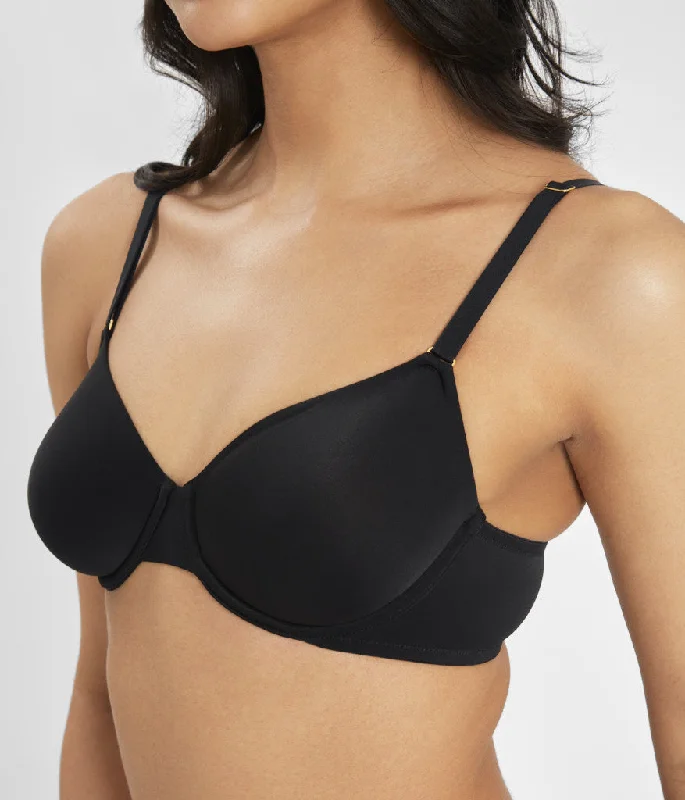 Unlined Bra: Jet Black Unlined Bra: Jet Black