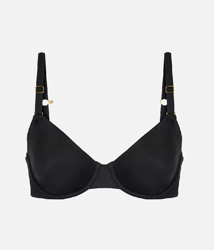 Unlined Bra: Jet Black Unlined Bra: Jet Black