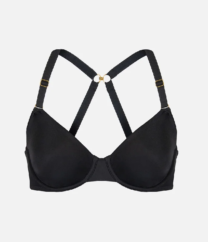 Unlined Bra: Jet Black Unlined Bra: Jet Black