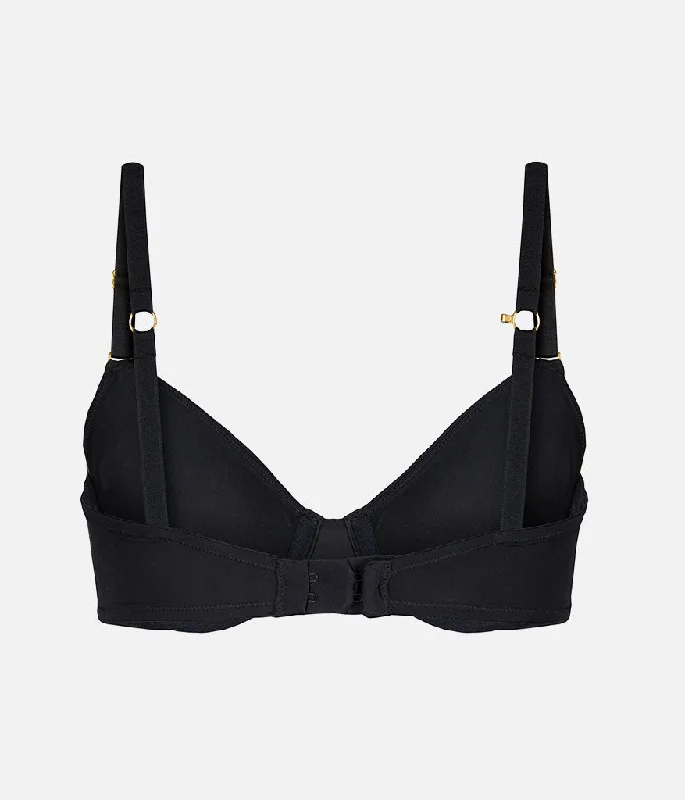 Unlined Bra: Jet Black Unlined Bra: Jet Black