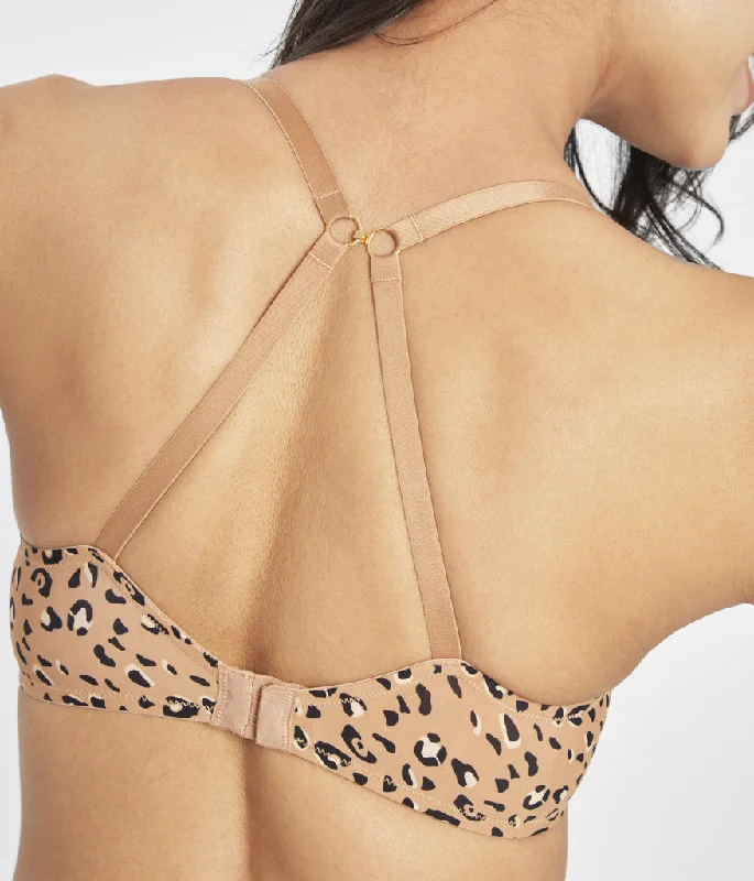 Unlined Bra: Latte Leopard Unlined Bra: Latte Leopard
